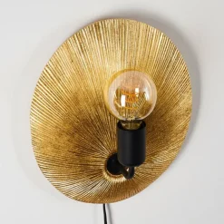 Applique murale Calcasieu Noir doré, 1 lumière