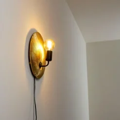 Applique murale Calcasieu Noir doré, 1 lumière