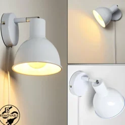 Applique murale Caney Blanc, 1 lumière