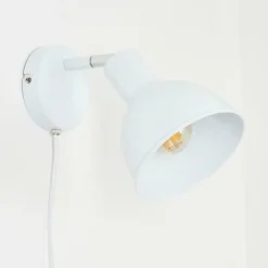 Applique murale Caney Chrome, Blanc, 1 lumière