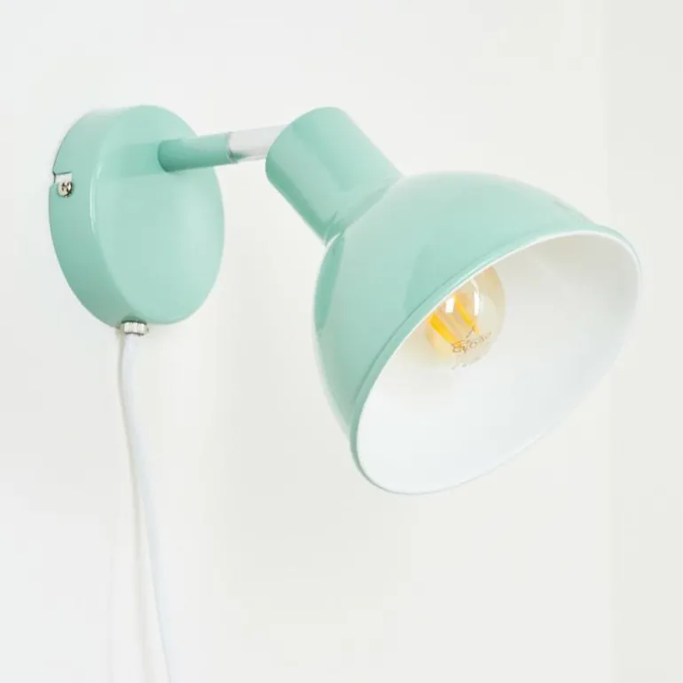 Applique murale Caney Chrome, Vert, 1 lumière