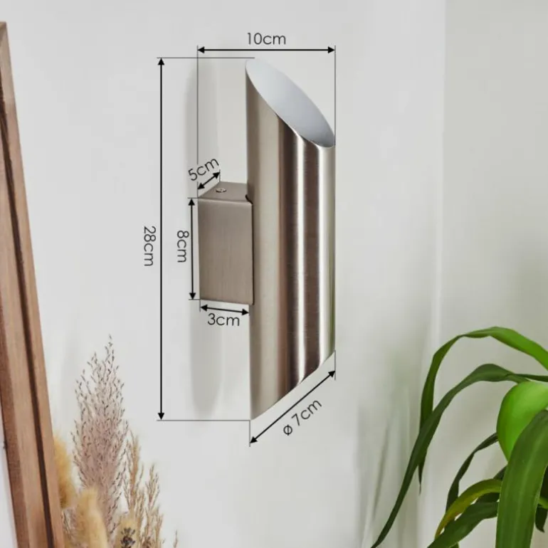 Applique murale Cann LED Nickel mat, 2 lumières