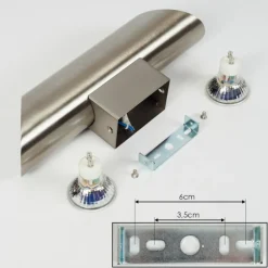 Applique murale Cann LED Nickel mat, 2 lumières