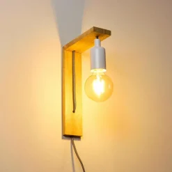 Applique murale Canoe Bois clair, 1 lumière