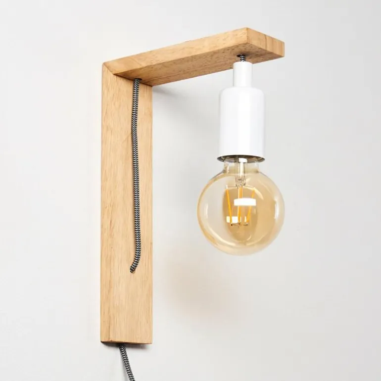 Applique murale Canoe Bois clair, 1 lumière