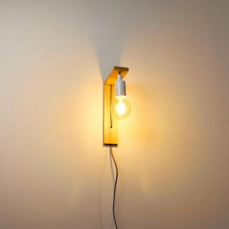 Applique murale Canoe Bois clair, 1 lumière