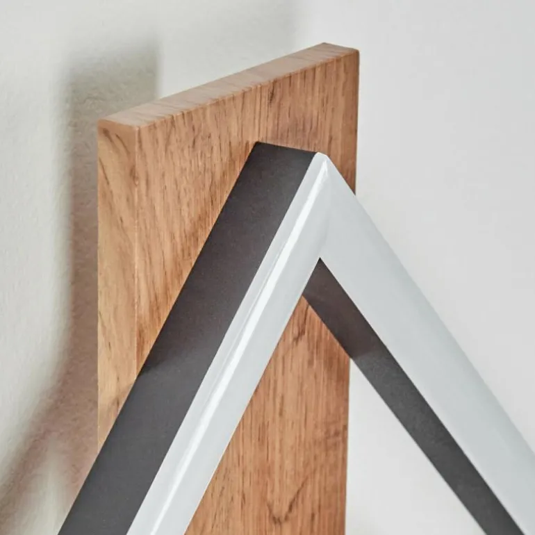 Applique murale Cascade LED Brun, Couleur bois, Noir, 1 lumière