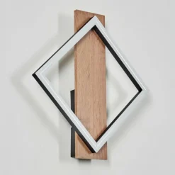 Applique murale Cascade LED Brun, Couleur bois, Noir, 1 lumière