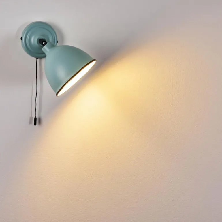 Applique murale Catharine Bleu, Noir, 1 lumière