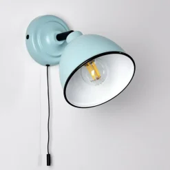 Applique murale Catharine Bleu, Noir, 1 lumière