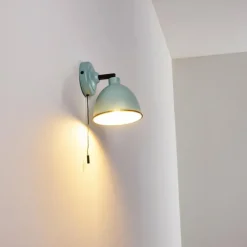 Applique murale Catharine Bleu, Noir, 1 lumière