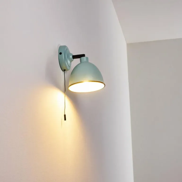 Applique murale Catharine Bleu, Noir, 1 lumière