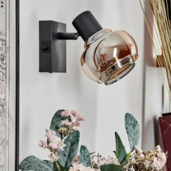 Applique murale Cevio Noir, 1 lumière