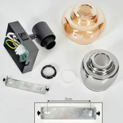 Applique murale Cevio Noir, 1 lumière