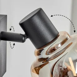 Applique murale Cevio Noir, 1 lumière