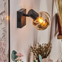 Applique murale Cevio Noir, 1 lumière