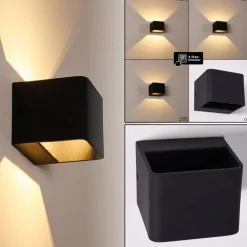 Applique murale Chuitna LED Noir, 1 lumière