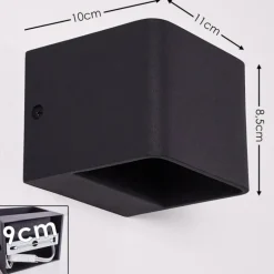 Applique murale Chuitna LED Noir, 1 lumière