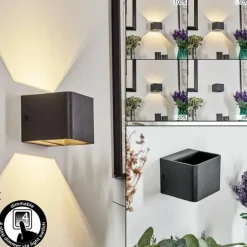 Applique murale Chuitna LED Noir, 1 lumière