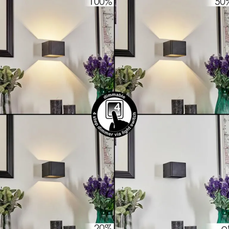 Applique murale Chuitna LED Noir, 1 lumière