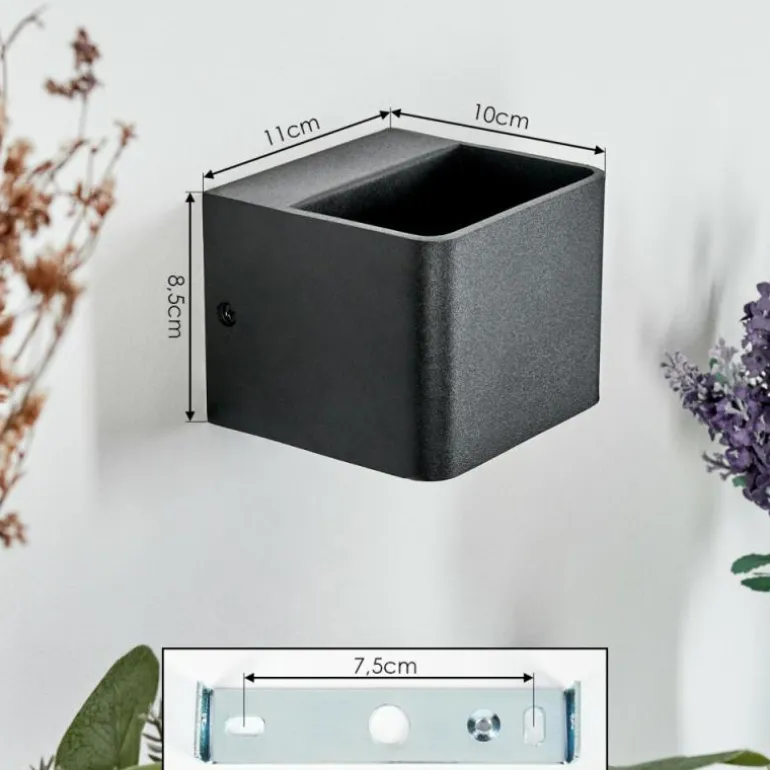 Applique murale Chuitna LED Noir, 1 lumière