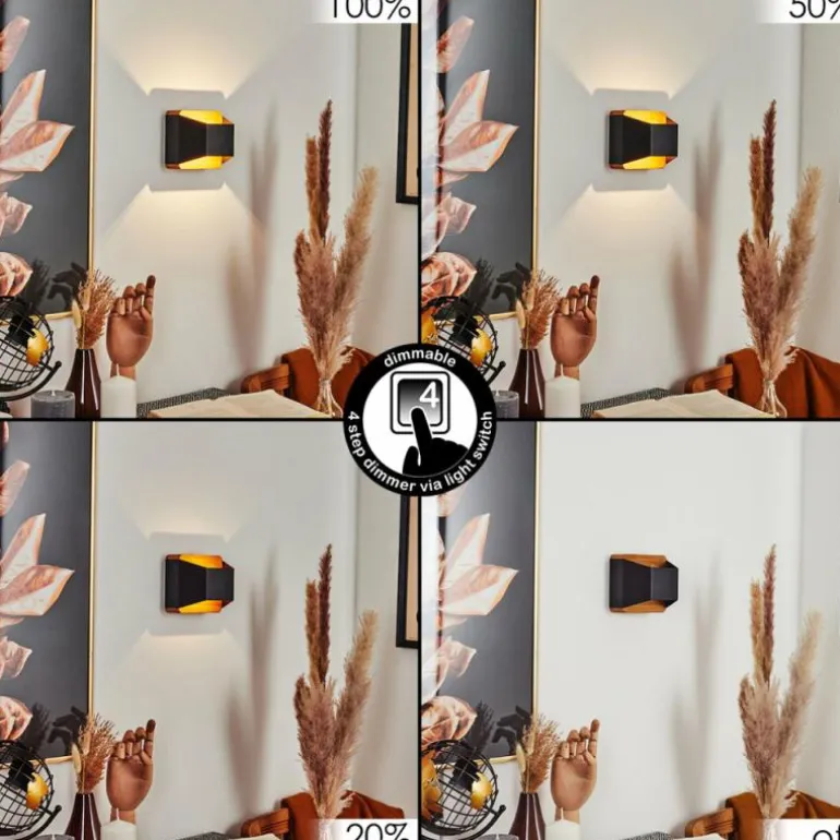 Applique murale Clarens LED Écru, Noir, 1 lumière