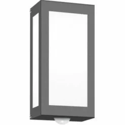 Applique murale CMD Aqua Rain Anthracite, 1 lumière, Détecteur de mouvement