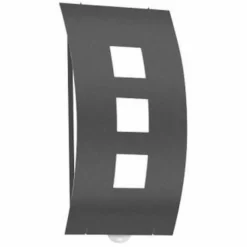Applique murale CMD Aqua Toma Anthracite, 1 lumière, Détecteur de mouvement