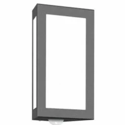 Applique murale CMD Aqua Long Anthracite, 1 lumière, Détecteur de mouvement
