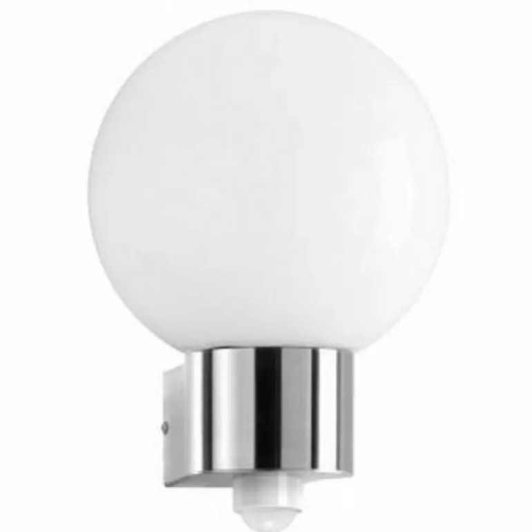 Applique murale CMD Aqua Ball Acier inoxydable, 1 lumière, Détecteur de mouvement