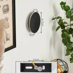 Applique murale Comallo LED Noir, Blanc, 1 lumière