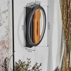 Applique murale Cornol LED Écru, Noir, 1 lumière