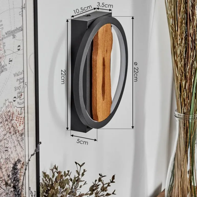 Applique murale Cornol LED Écru, Noir, 1 lumière