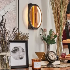 Applique murale Cornol LED Écru, Noir, 1 lumière