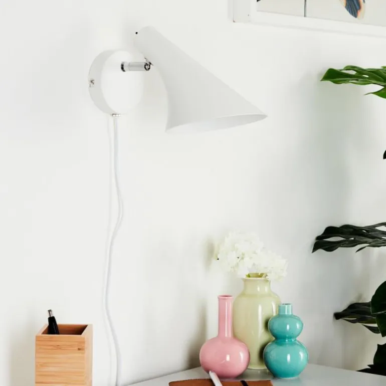 Applique murale Corralcay Chrome, Blanc, 1 lumière