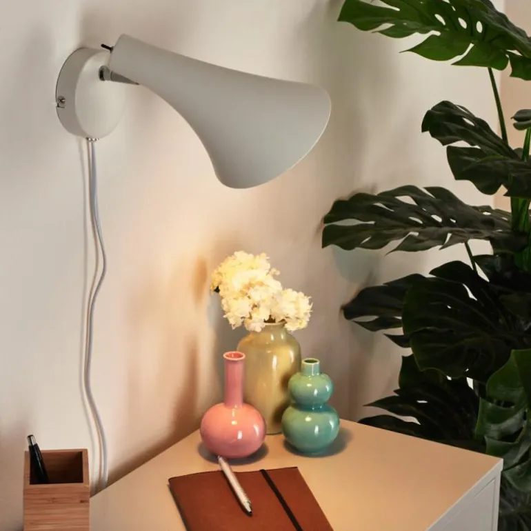 Applique murale Corralcay Chrome, Blanc, 1 lumière