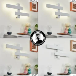 Applique murale Cuchara LED Blanc, 2 lumières