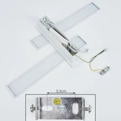 Applique murale Cuchara LED Blanc, 2 lumières