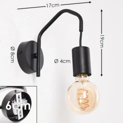 Applique murale Cuyama Noir, 1 lumière