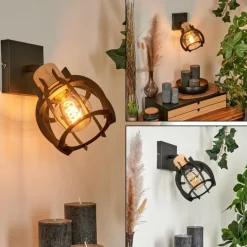 Applique murale Dandin Noir, 1 lumière