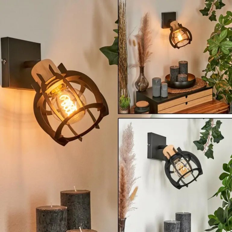 Applique murale Dandin Noir, 1 lumière