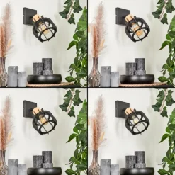 Applique murale Dandin Noir, 1 lumière