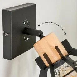 Applique murale Dandin Noir, 1 lumière