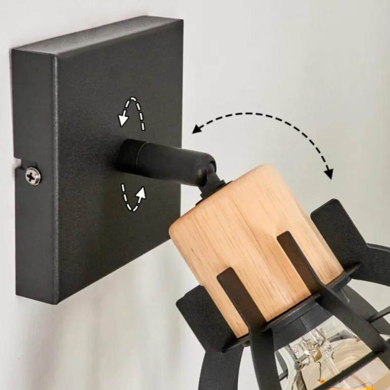 Applique murale Dandin Noir, 1 lumière