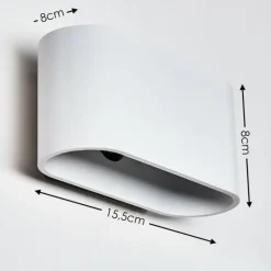 Applique murale Dapp Blanc, 1 lumière