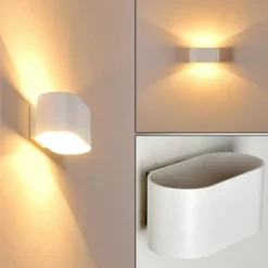 Applique murale Dapp Blanc, 1 lumière