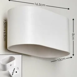 Applique murale Dapp Blanc, 1 lumière