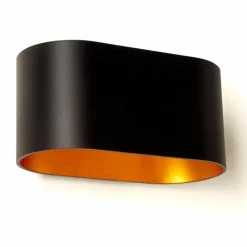 Applique murale Dapp Noir doré, 1 lumière