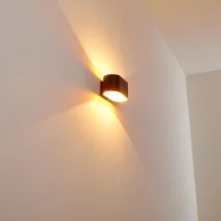 Applique murale Dapp Noir doré, 1 lumière