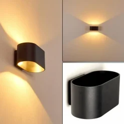 Applique murale Dapp Noir, 1 lumière